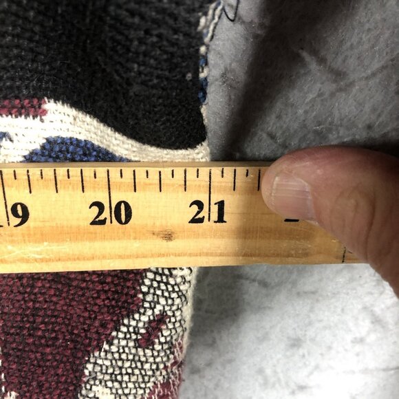 Jane Ashley Jacket Womens Medium Tapestry Mountain Scene Reindeer Pines Church - Picture 5 of 16